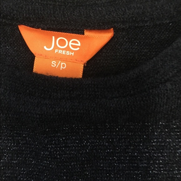 Navy Striped Dolman Oversized cropped sweater SM - Picture 8 of 9